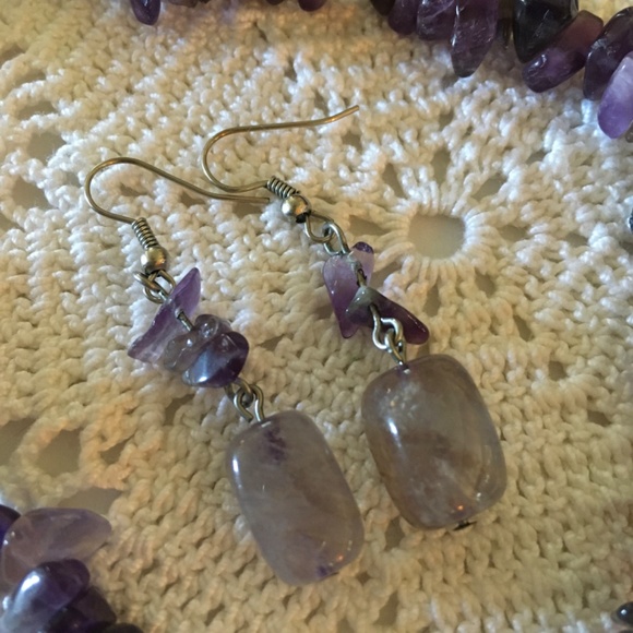 Amethyst February Birthstone Necklace & Earrings - Picture 3 of 6